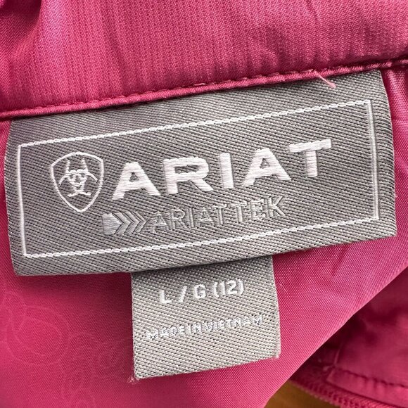 Ariat Pink Capistrano Riding Jacket/Coat Girls Size Large L (12) - Picture 3 of 4